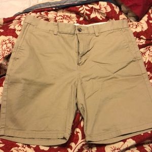 Flat front Khaki shorts